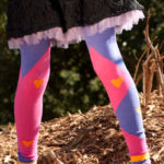 Heart Footless Tights